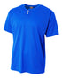 A4 Youth 2-Button Mesh Henley (NB4130), Color 'Royal'